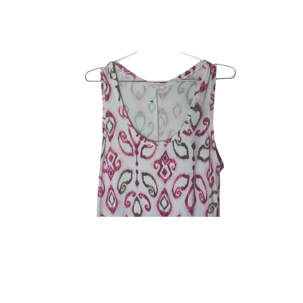 Fresh Produce Pink Abstract Print Sleeveless Maxi Dress L Made in USA - Picture 7 of 12
